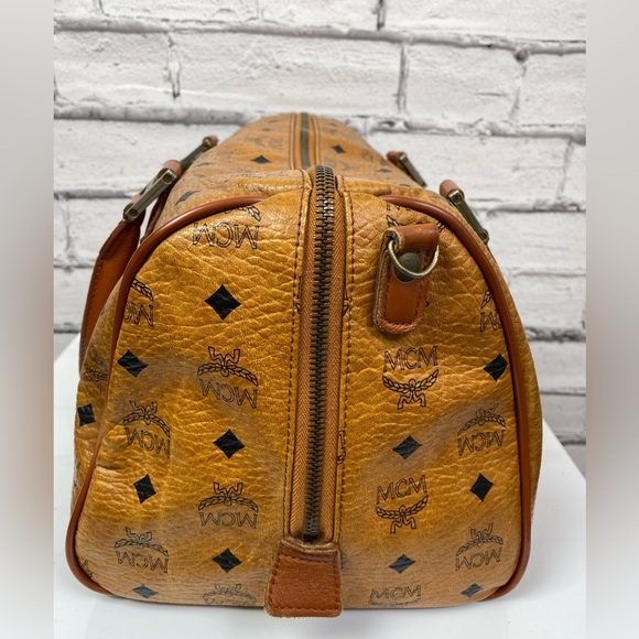 MCM Visetos Boston Medium Vintage Leather Handbag MCM München - Picture 10 of 16